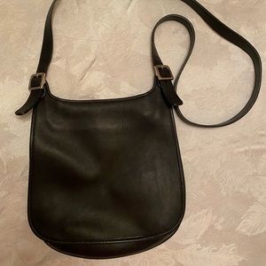 Coach crossbody bag black leather.